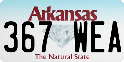 AR license plate 367WEA