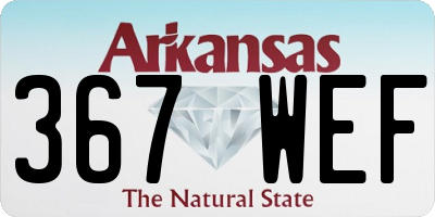 AR license plate 367WEF