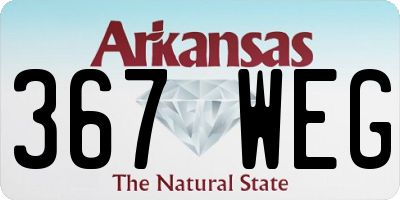 AR license plate 367WEG