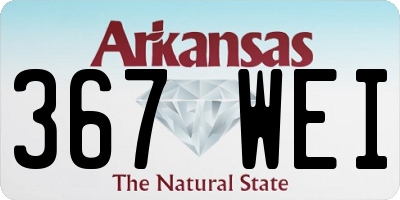 AR license plate 367WEI