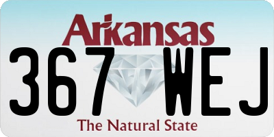 AR license plate 367WEJ
