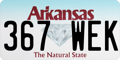 AR license plate 367WEK