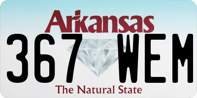 AR license plate 367WEM