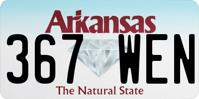 AR license plate 367WEN