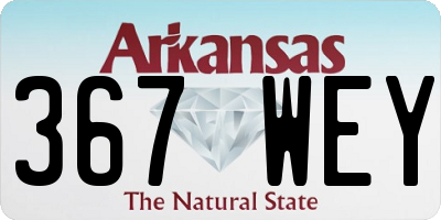 AR license plate 367WEY