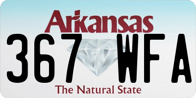 AR license plate 367WFA