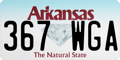 AR license plate 367WGA