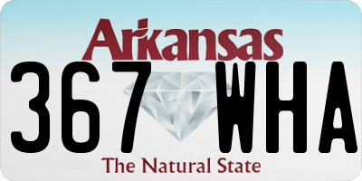 AR license plate 367WHA
