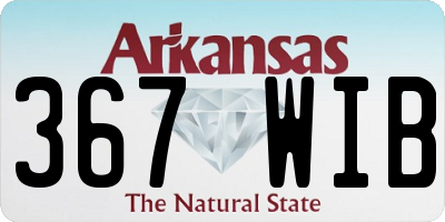 AR license plate 367WIB