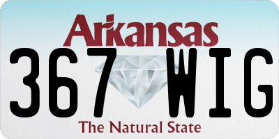 AR license plate 367WIG