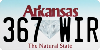 AR license plate 367WIR