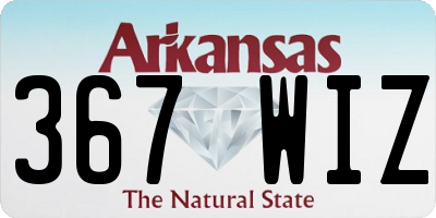 AR license plate 367WIZ