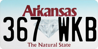 AR license plate 367WKB