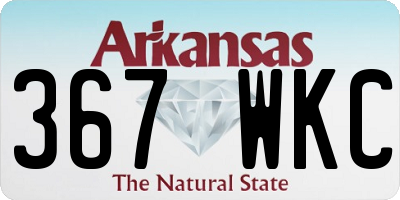 AR license plate 367WKC
