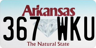 AR license plate 367WKU