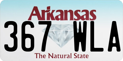 AR license plate 367WLA