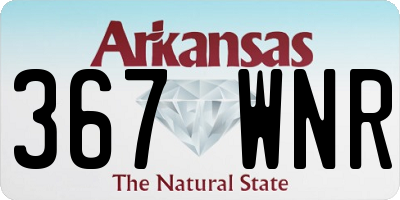 AR license plate 367WNR