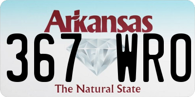AR license plate 367WRO