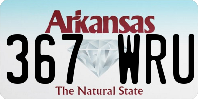 AR license plate 367WRU