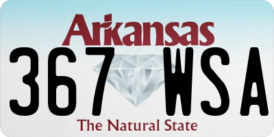 AR license plate 367WSA