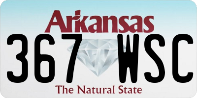 AR license plate 367WSC