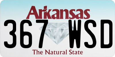 AR license plate 367WSD