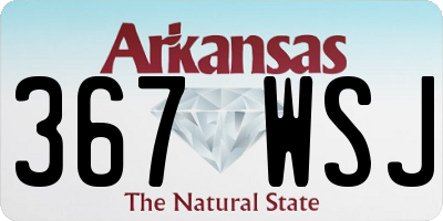 AR license plate 367WSJ