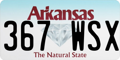 AR license plate 367WSX