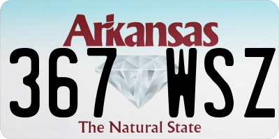 AR license plate 367WSZ