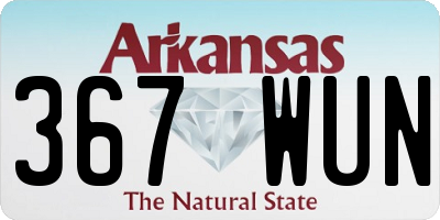 AR license plate 367WUN