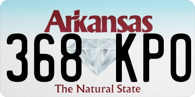 AR license plate 368KPO