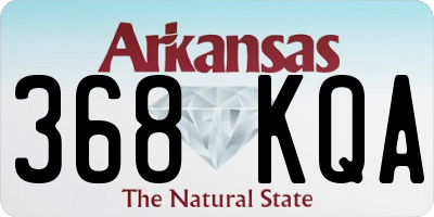 AR license plate 368KQA