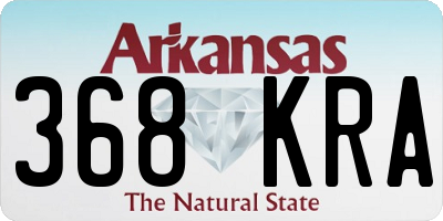 AR license plate 368KRA