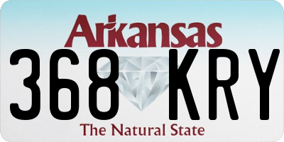 AR license plate 368KRY
