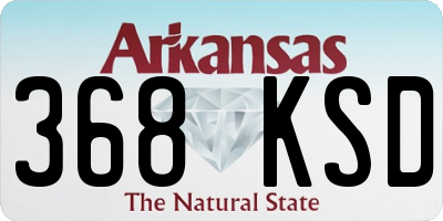 AR license plate 368KSD