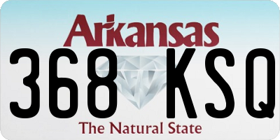 AR license plate 368KSQ