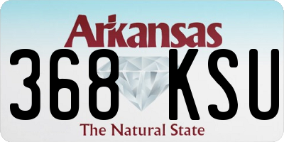 AR license plate 368KSU