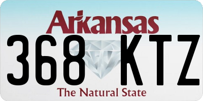 AR license plate 368KTZ