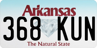 AR license plate 368KUN