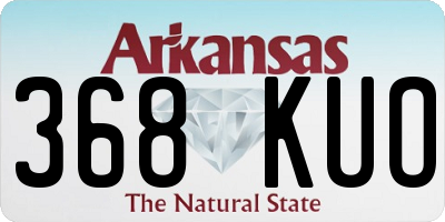 AR license plate 368KUO