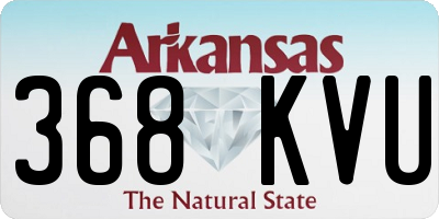 AR license plate 368KVU