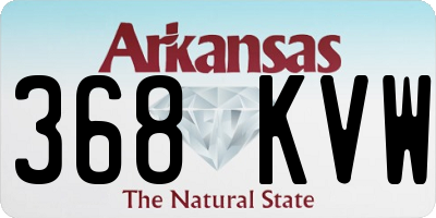 AR license plate 368KVW