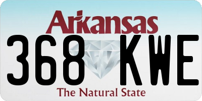 AR license plate 368KWE