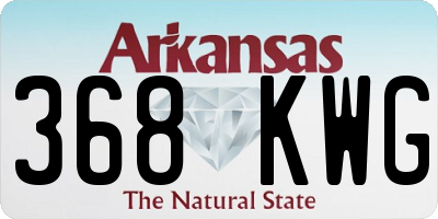 AR license plate 368KWG