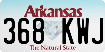 AR license plate 368KWJ