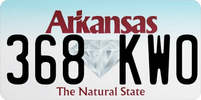 AR license plate 368KWO