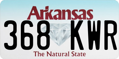 AR license plate 368KWR