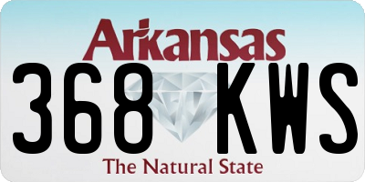 AR license plate 368KWS