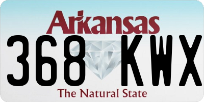 AR license plate 368KWX