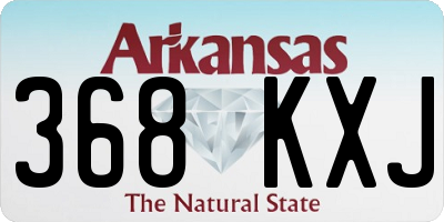 AR license plate 368KXJ